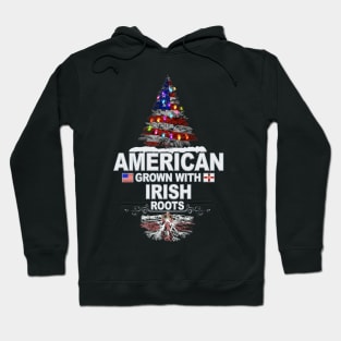 Christmas Tree  American Grown With Irish Roots - Gift for Irish From Northern Ireland Hoodie